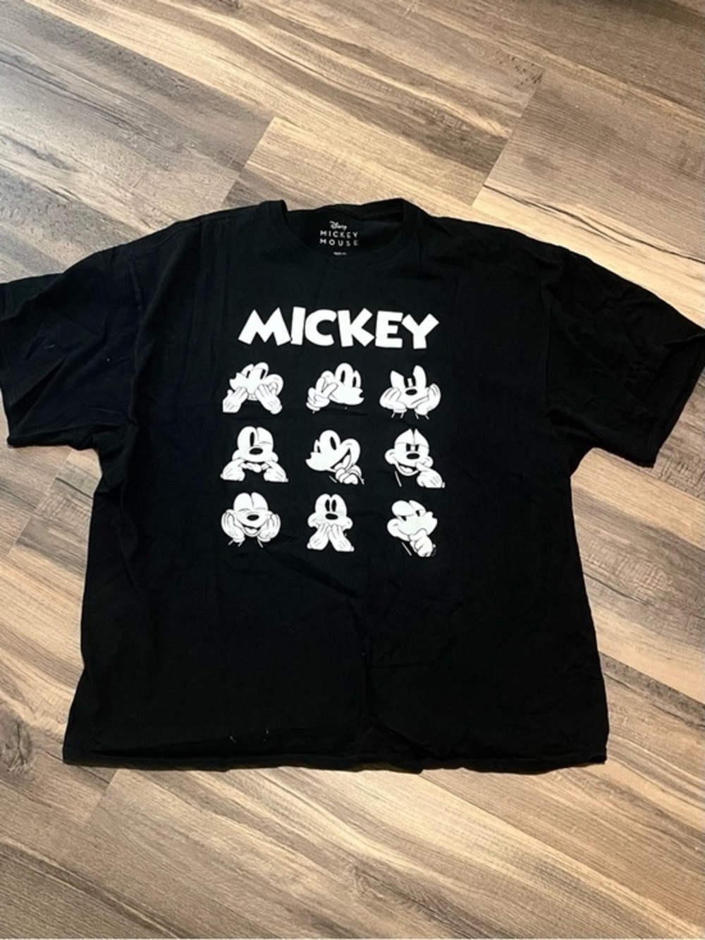 Disney Black Tee with White Mickey Faces!